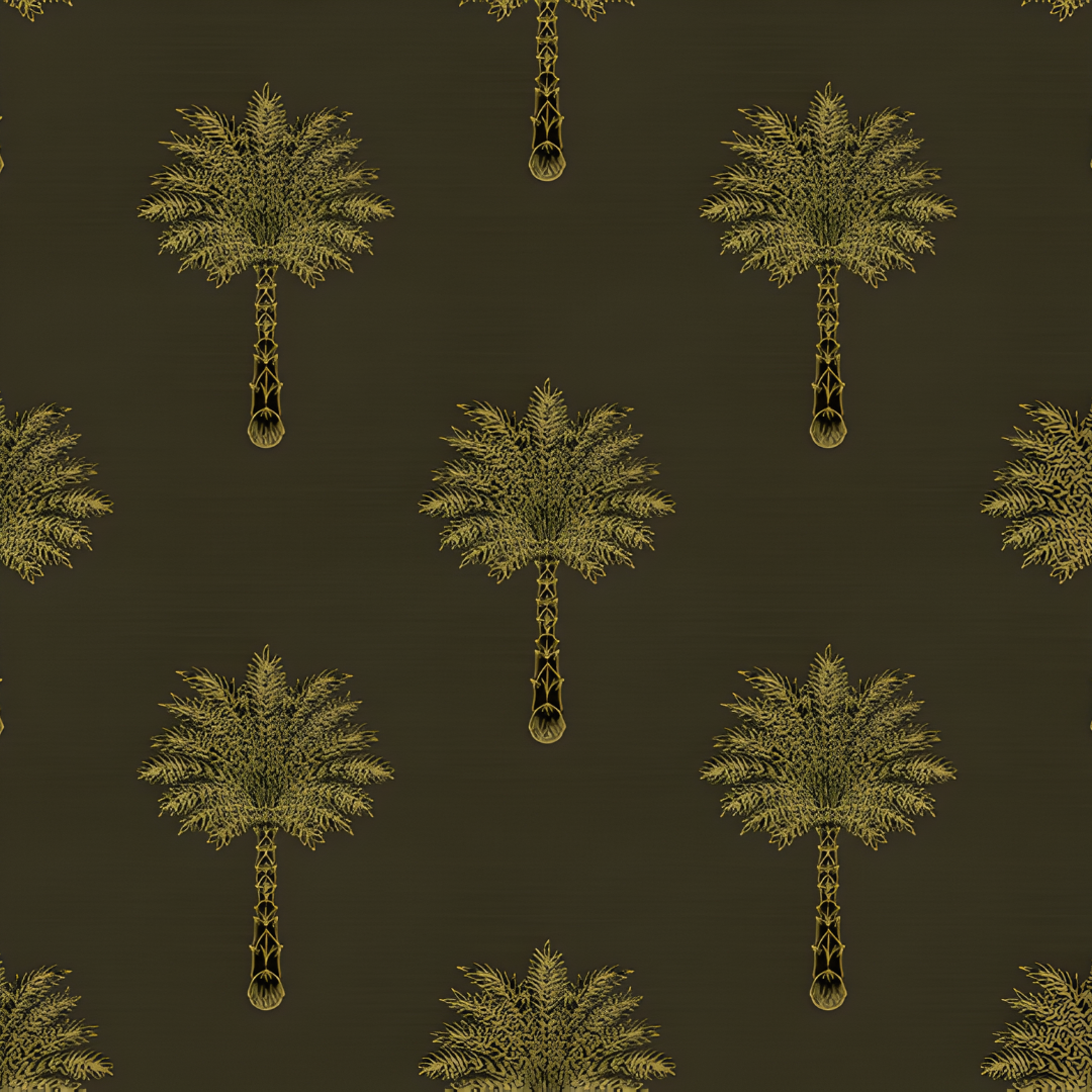 Palm Pattern in Brown