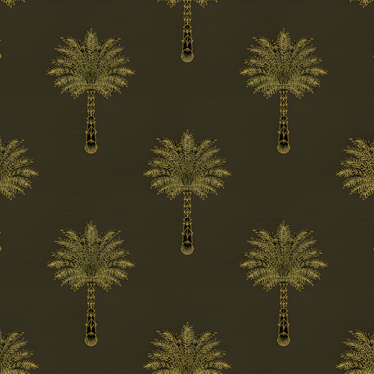 Palm Pattern in Brown