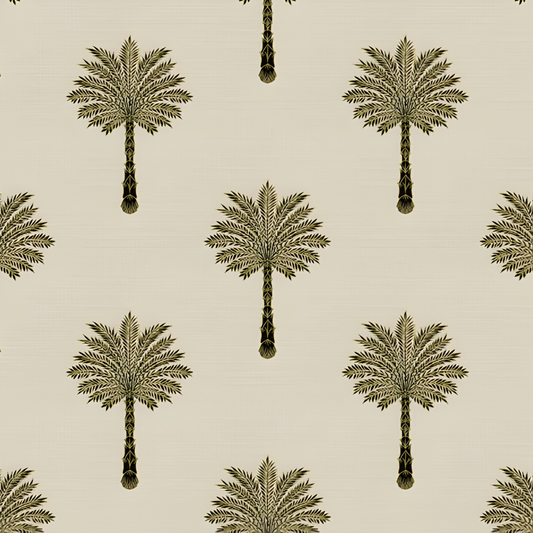 Palm Pattern in Cream